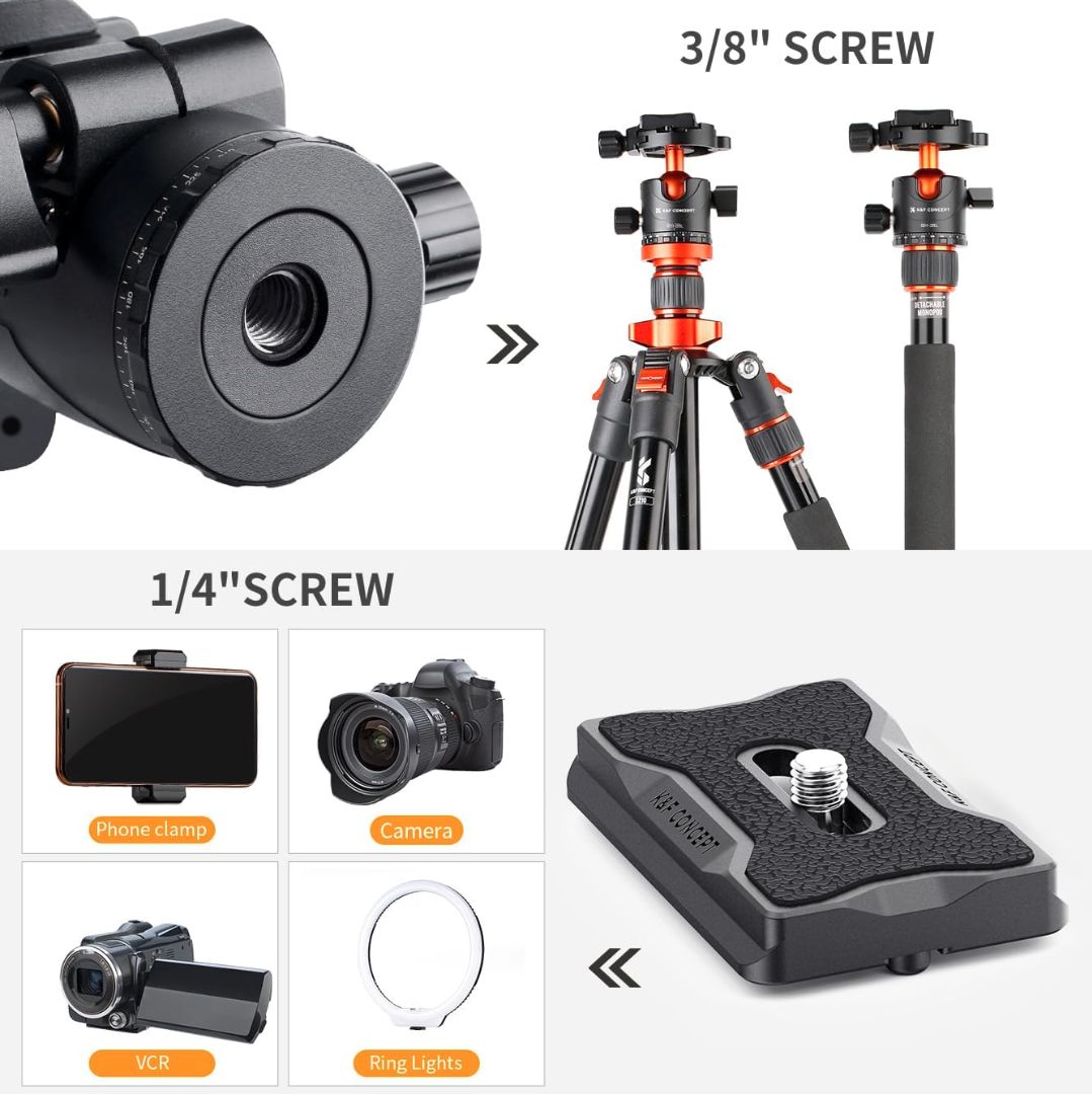 K&F Concept Professional BH-28L Tripod Monopod Ball Head KF31.023V3 - 8